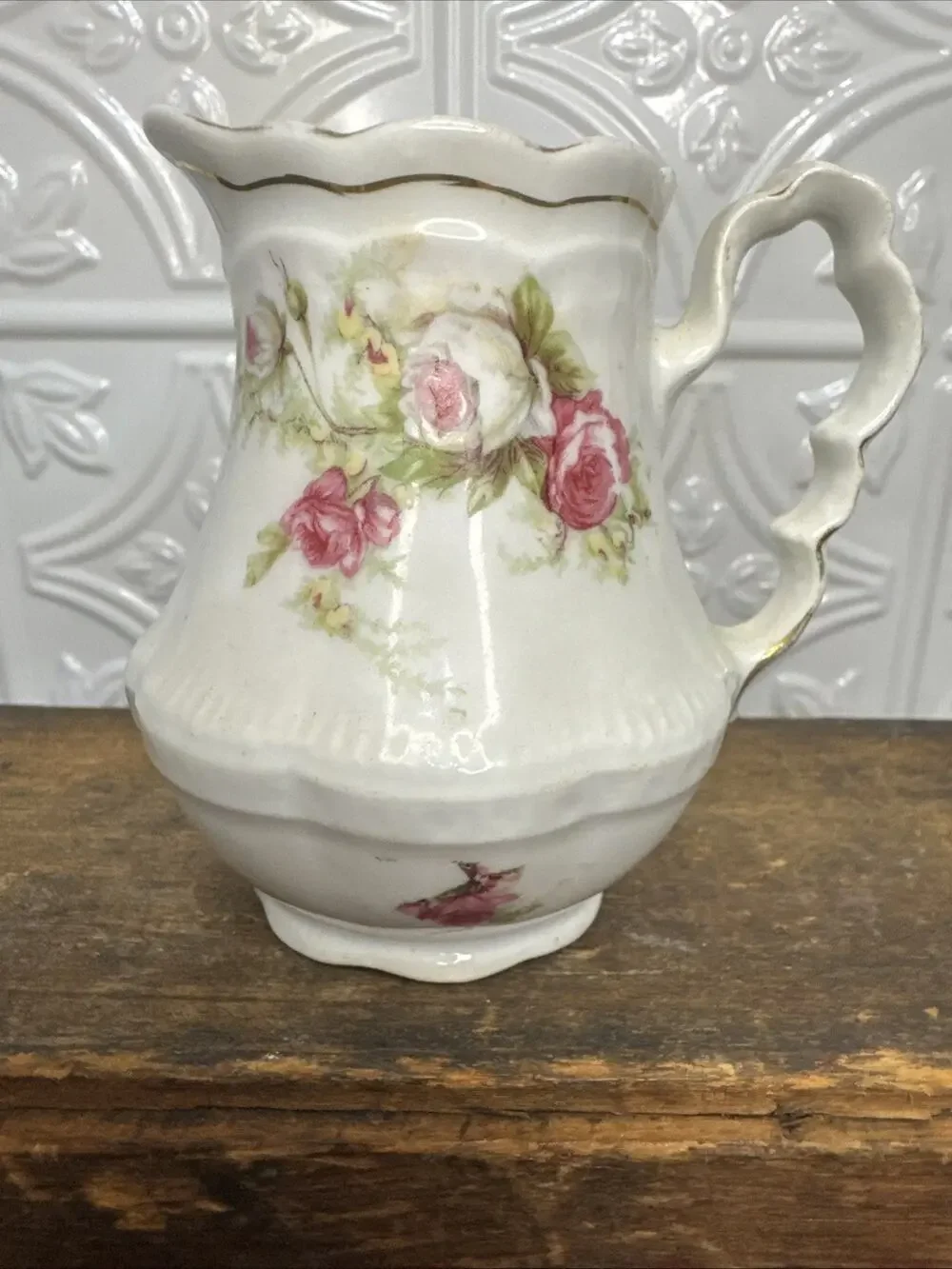 ORLEANS Z.S. & CO Bavaria Creamer Delicate Pink Rose ANTIQUE EXCELLENT